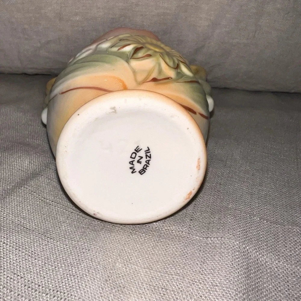 Vintage Brazilian Lusterware Iridescent Glaze Vase Made In‎ Brazil